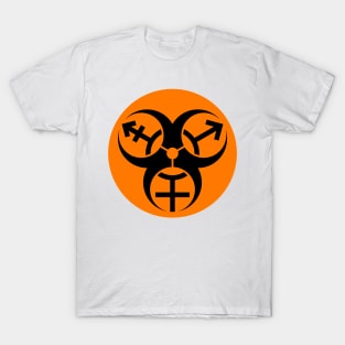 Trans Biohazard - Orange Circle T-Shirt